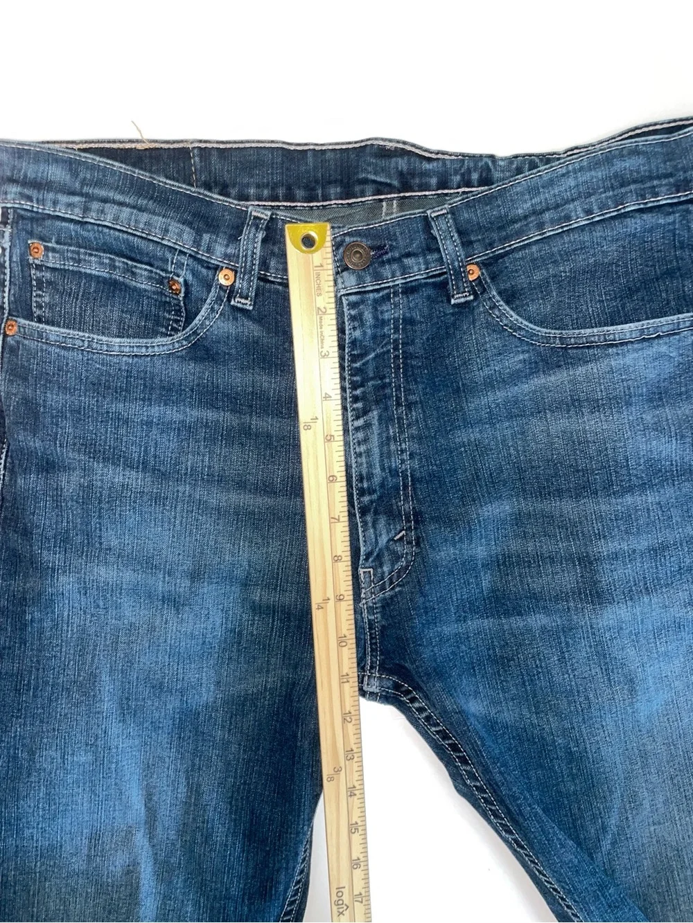 Levi's 505 Regular Fit Straight Leg Jeans Dark Wash Denim Men's Size 36x32